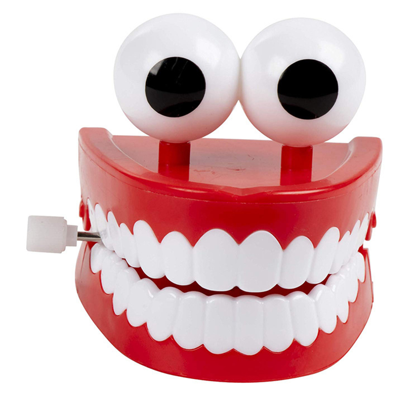 재미 있은 큰 치아 장난감 치아를 바람 크리 에이 티브 새로운 이상한 할로윈 트릭 탁상 장식 어린이 장난감 선물